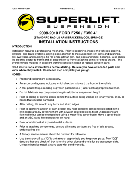 Installation Manual